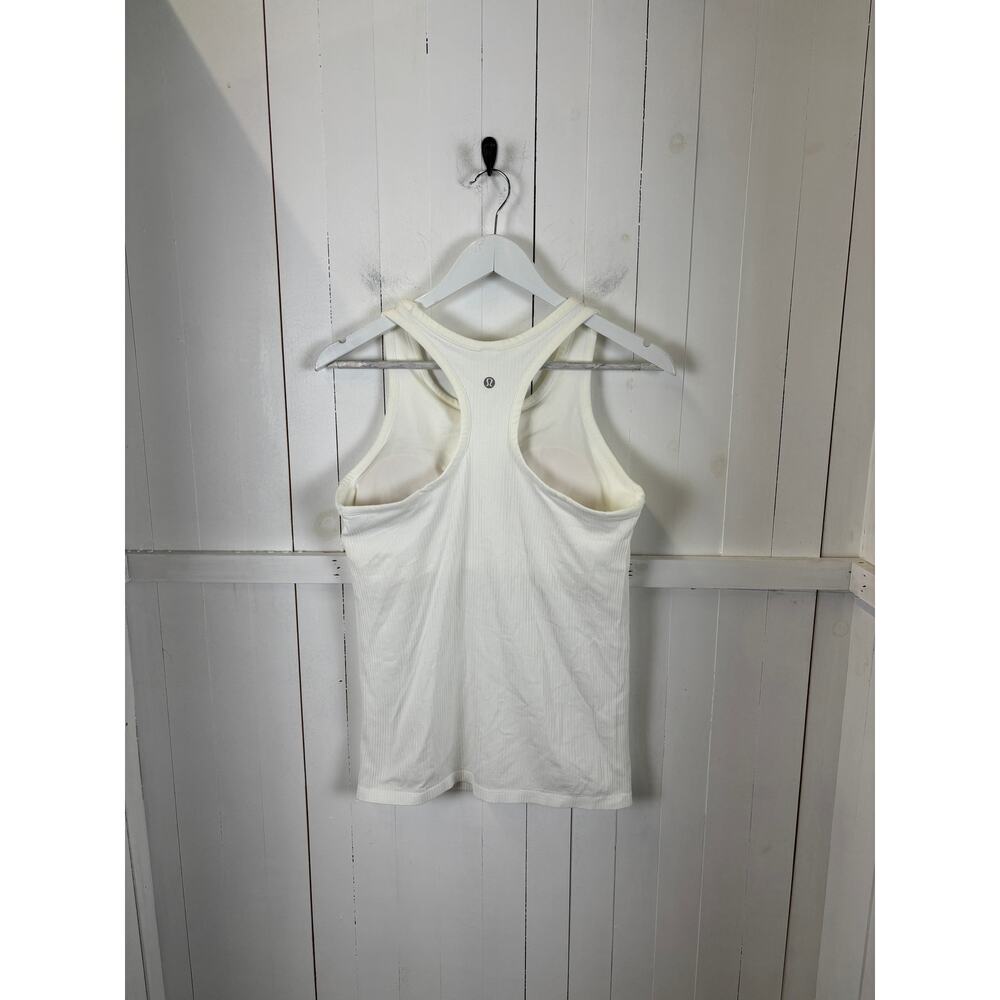 Lululemon White Nylon Tank Top Size 10 Excellent Condition - Picture 3 of 4